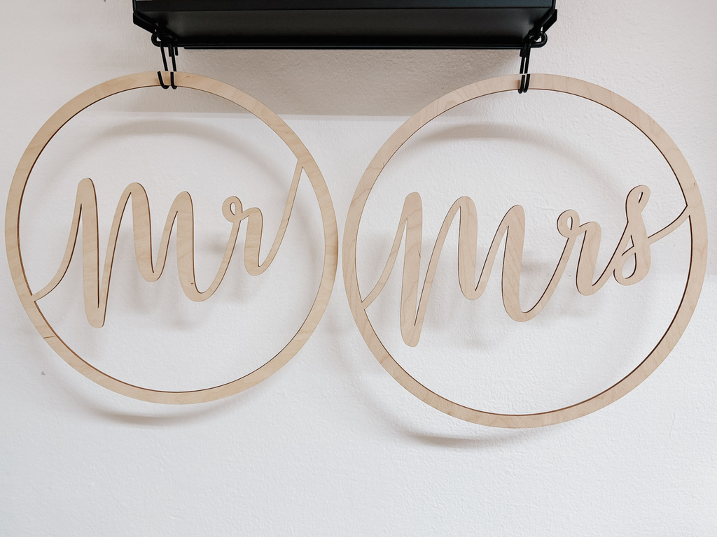 Rustic Romance Schild – Mr & Mrs
