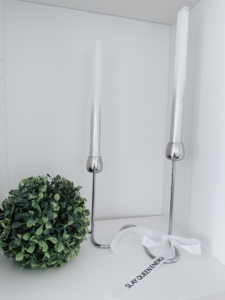 Vintage Silver Kerzenständer-2er Set